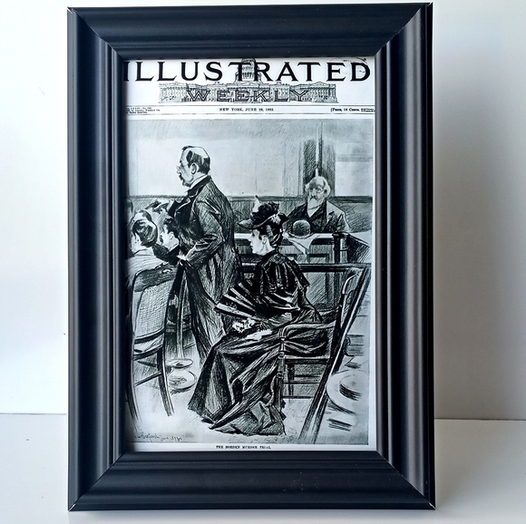 Serial Killer Lizzie Borden Vintage Retro Gothic Crime 1900s Victorian Newspaper - Picture 2 of 10